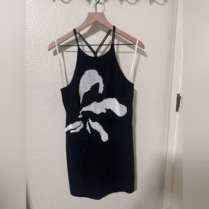 NWOT Halston Heritage Black and White Dress
